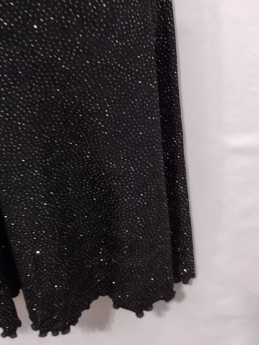 Styleworks Sparkle V-Neck Dress Women's 12 Black Party Retro Y2K 90s Romantic - Picture 3 of 7